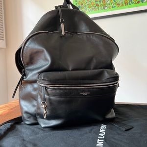 Saint Laurent City Leather Backpack